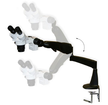 Pneumatic Flex-Arm Stereomicroscope
